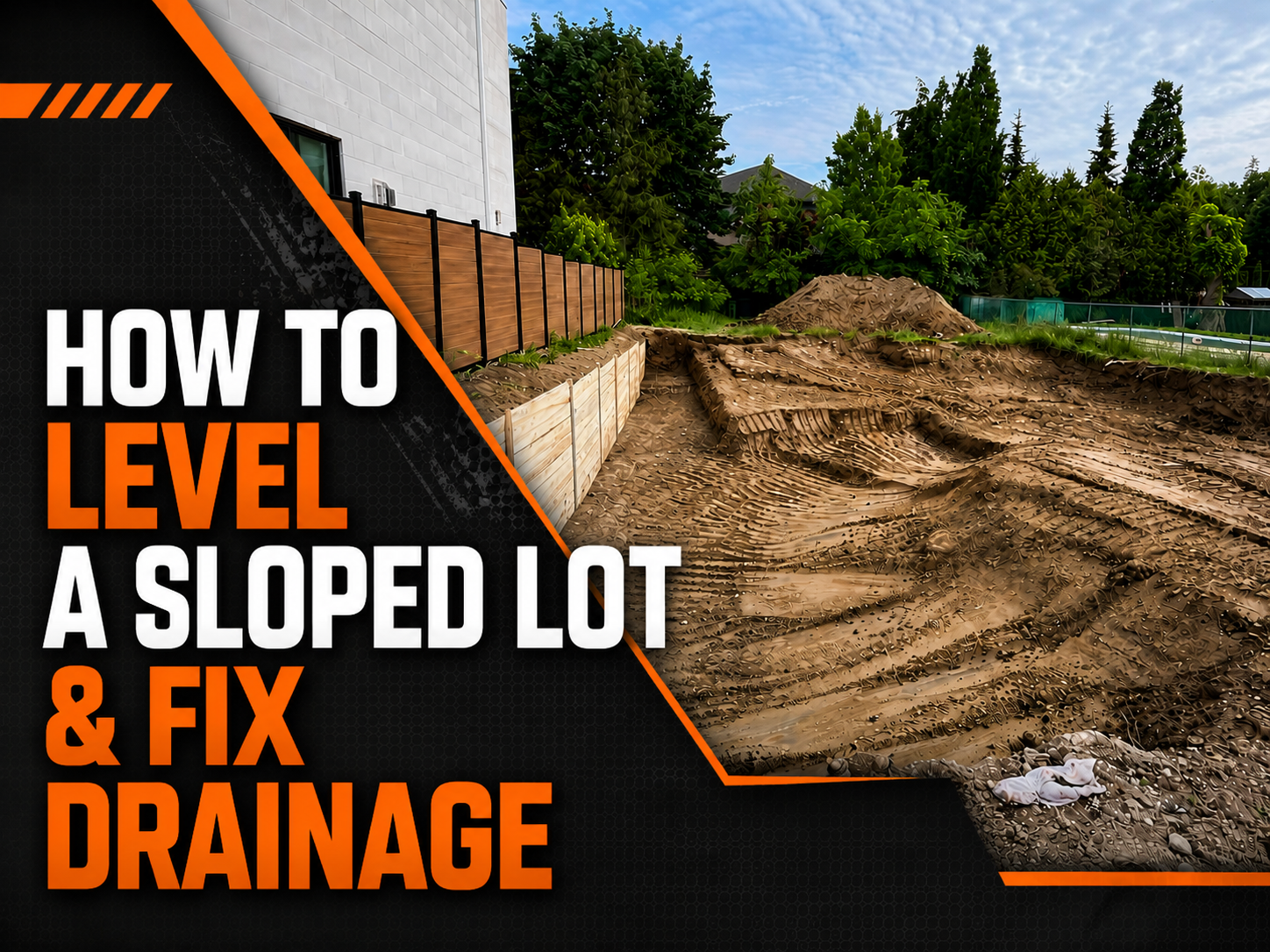 How to Level a Sloped Lot & Fix Drainage